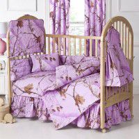 Lavender Camo Baby Bedding