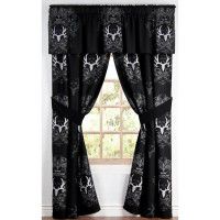 Bone Collector Black and Grey Drape and Valance