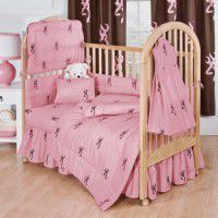 Buckmark Pink Baby Bedding