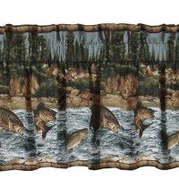 Cabin Decor -Rustic Curtains - The Cabin Shop - bear decor - Fishing Decor