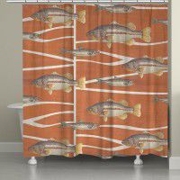 Cabin Life - Fish Shower Curtain
