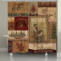 Lodge Collage 2 Shower Curtain