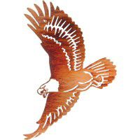 Eagle In Flight Metal Wall Art