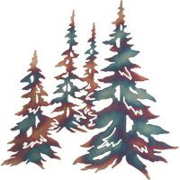 Pine Trees Metal Art -DISCONTINUED