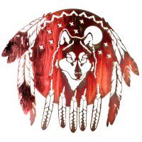 Wolf Shield Metal Wall Art-DISCONTINUED