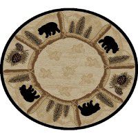 Toccoa Bear Round Area Rugs