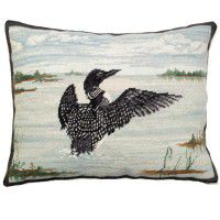 Loon in Flight Pillow