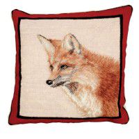 Fox Needlepoint Pillow