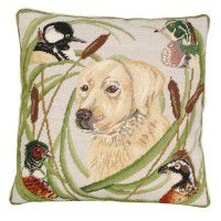 Sporting Yellow Lab Pillow