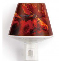 Moose with Tracks Ceramic Nightlight with a Well for Essential Oils