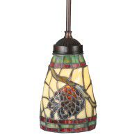 Stained Glass Pinecone Pendant Light