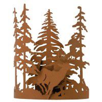 Deer Through The Trees Wall Sconce