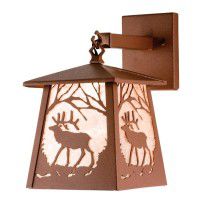 Elk At Dawn Hanging Wall Sconce