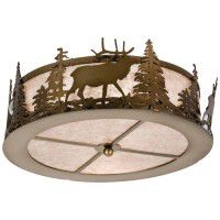 Elk At Dusk Ceiling Light