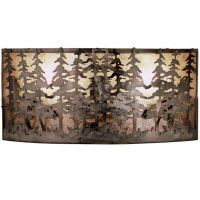 Double Tall Pines Wall Sconce