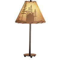Cabin In The Woods Painted Accent Lamp