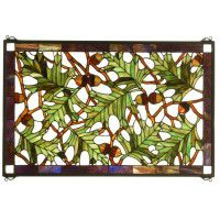 Tall Oak Stained Glass Window