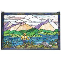 Fly Fishing Stained Glass Window