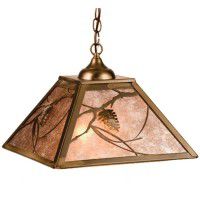 Antique Copper Pine Cone Pendant Light