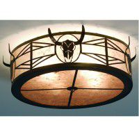 Longhorn Steer Ceiling Light