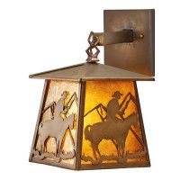 Cowboy Mountain Lantern Sconce