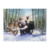 Santa In The Forest Wall Hanging
