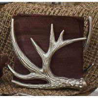 Brushed Aluminum Antler Napkin Holder