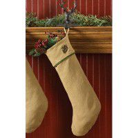 Burlap and Pine Stocking