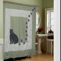 Bear Country Applique Shower Curtain