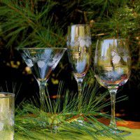 Icy Pine Cone Glassware