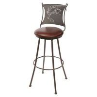 Moose Bar Stool with Leather Seat