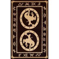 Brown Double Up Cowboy Area Rugs