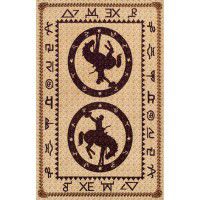 Ivory Double Up Cowboy Area Rugs