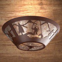 Fly Fisherman Round Ceiling Light