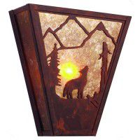 Bark at the Moon Wolf Sconce
