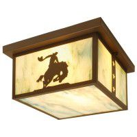 8 Seconds Bucking Bronco Ceiling Light