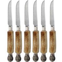 Antler Steak Knife Set with Queen Crown