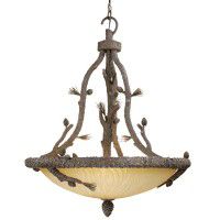 Aspen Pinecone Inverted Hanging Light