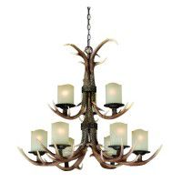 Yoho Faux Antler 9 Light Chandelier