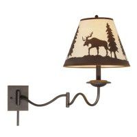 Yellowstone Moose Swing Arm Wall Lamp