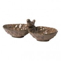 Vietri Pineta Brown Server with Bird-CLEARACE