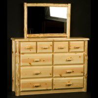 Wilderness Ten Drawer Dresser and Mirror