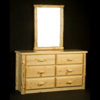 Wilderness Six Drawer Dresser and Mirror