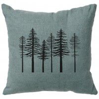 Pine Trees Linen Pillow 16" x 16" (5 colors)