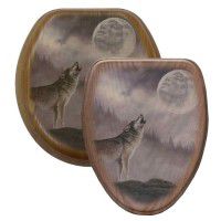 Kindred Spirits Wolf Toilet Seats
