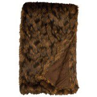 Faux Grizzly Bear Fur Throw