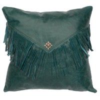 Peacock Leather Pillow