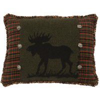 Pine Moose Rectangle Pillow