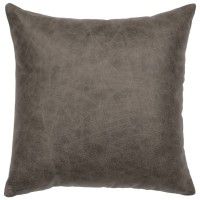 Grey Saloon Leather Pillow