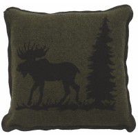 Pine Moose Accent Pillow